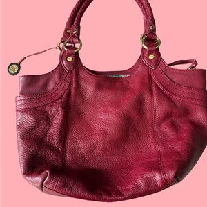 The Sak Rich Burgundy Leather Shoulder Bag